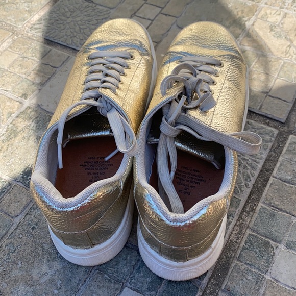 H&M Shoes Hm Gold Platform Sneakers Poshmark